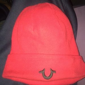 Red True Religion Beanie